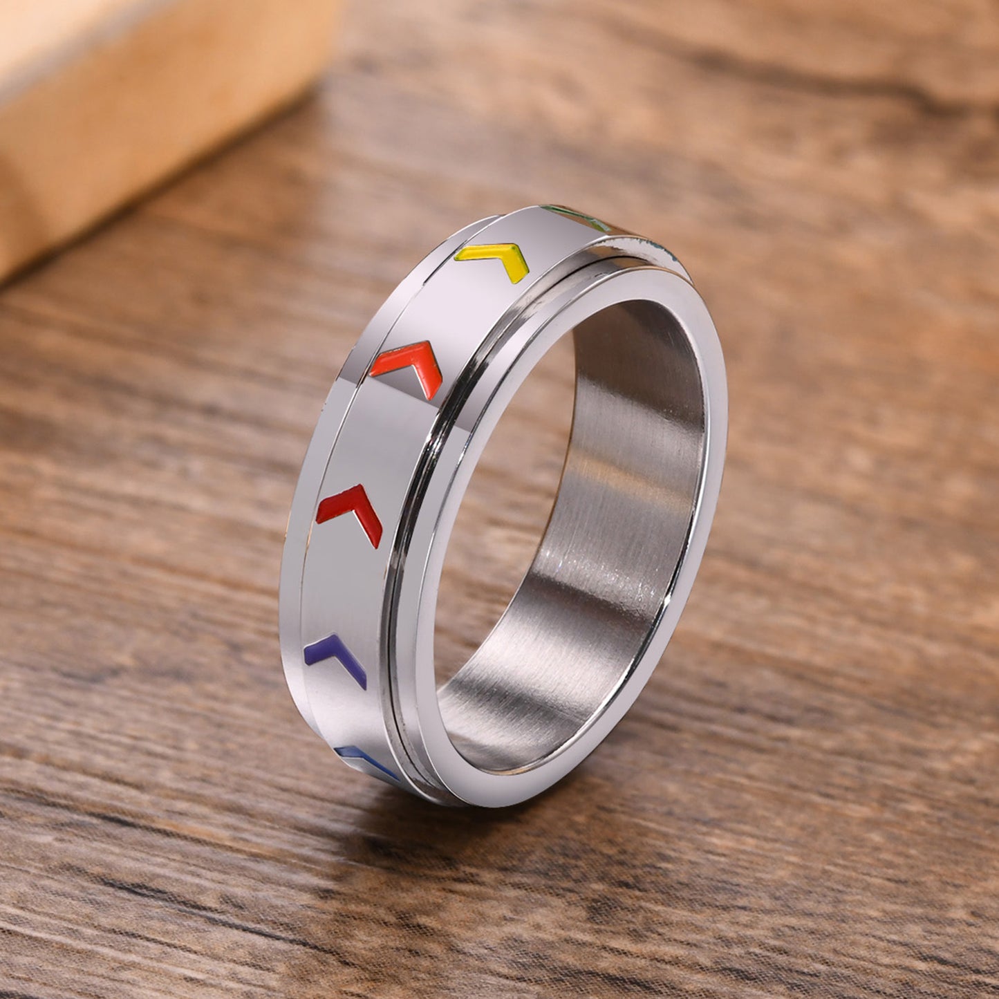 Spinner Rainbow Pride Ring