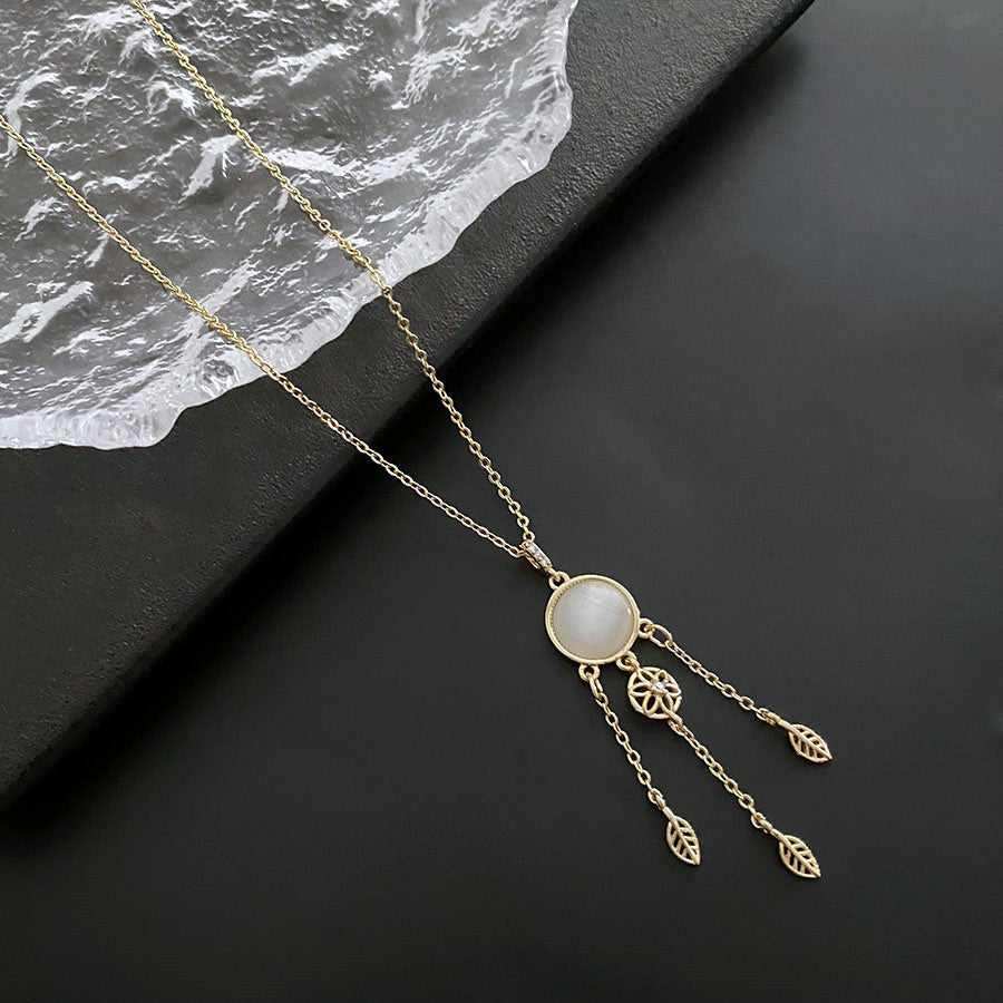 Opal Dreamcatcher Tassel Necklace