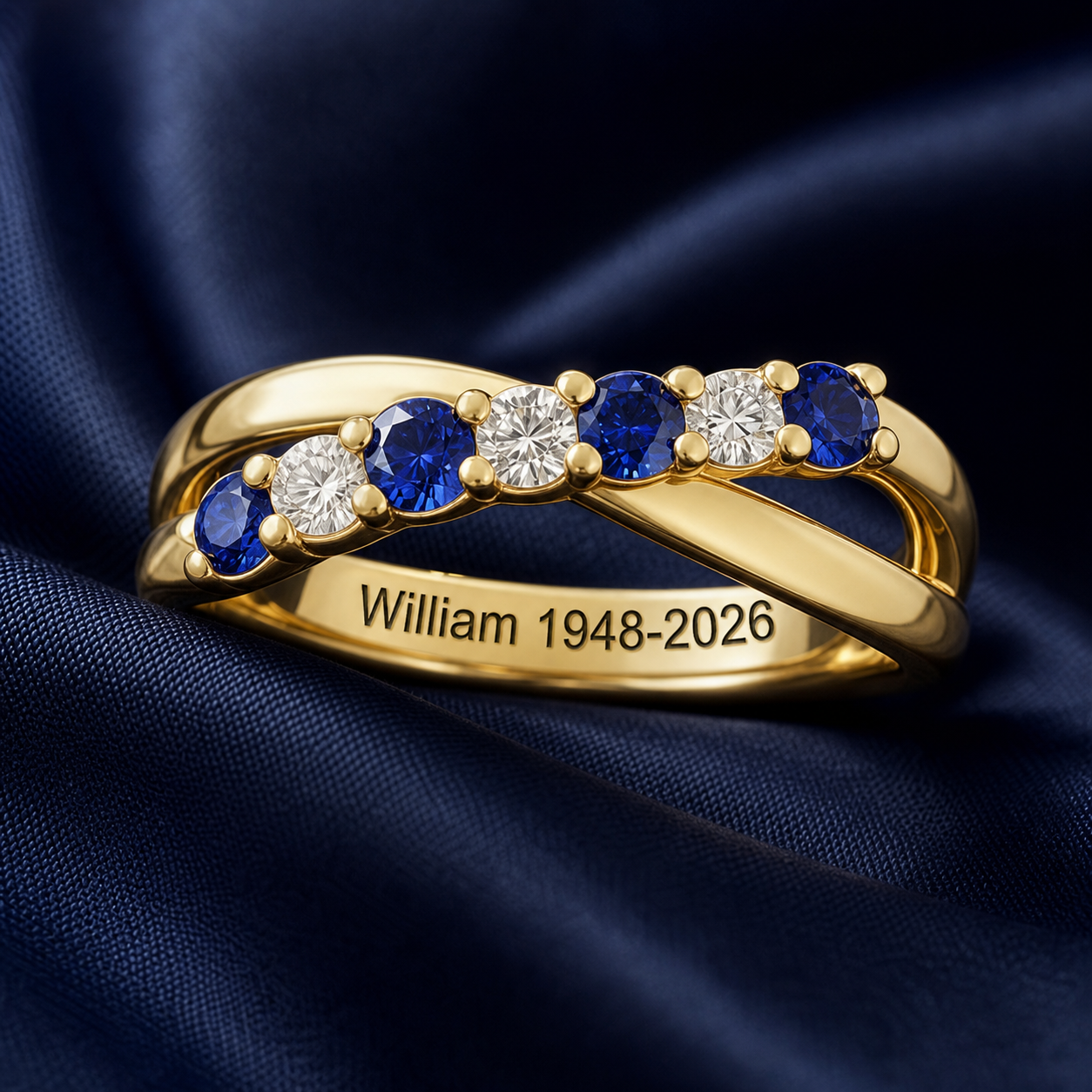 Always In My Heart, Personalized Memorial Birthstone Ring, Sympathy Gift