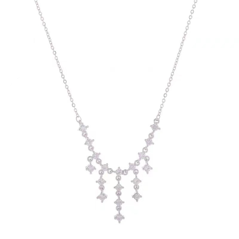 Tassel Zirconia Necklace