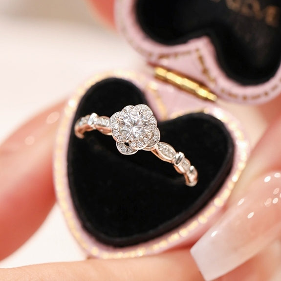 -Rose Mosamite Ring