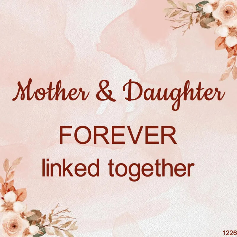 Mother And Daughter Forever Linked Together Custom Birthstones Bracelet