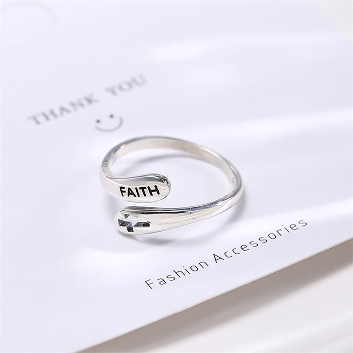 Cross Hollow Faith Ring✝