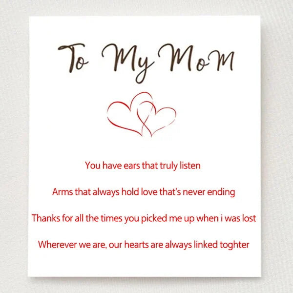 Interlocking Heart Necklace - Mother & Daughter Forever Linked Together