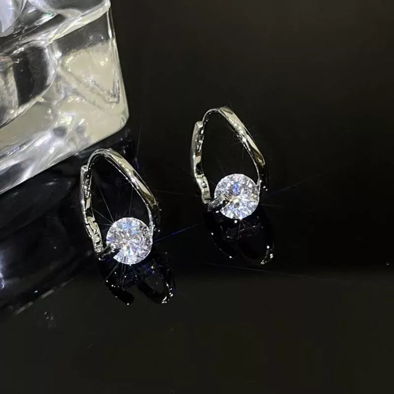 French Style Minimalist Zircon Earrings