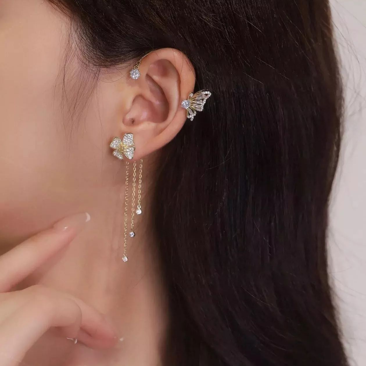 -Butterfly Tassel Style Zircon Earrings | Perfect Giftđ