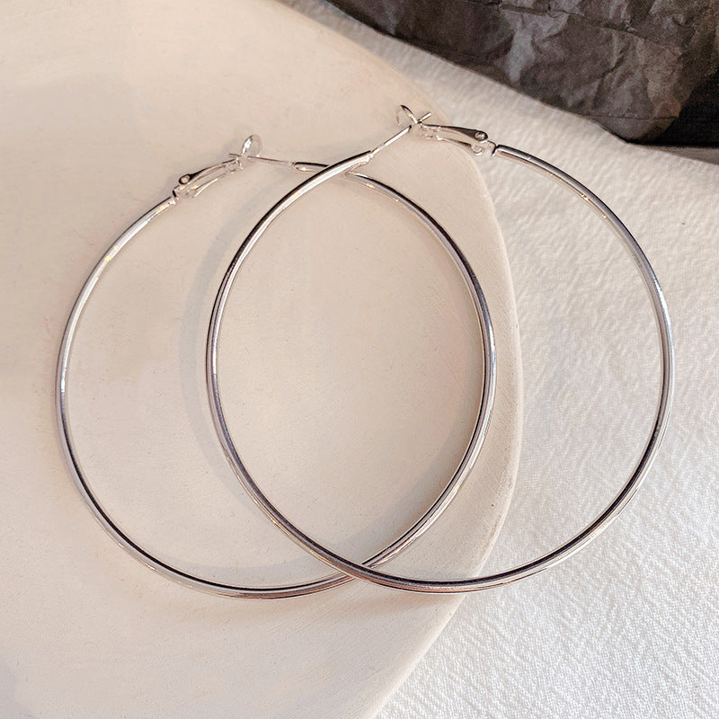 Plain Metal Hoop Earrings