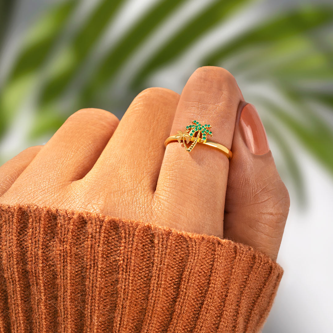 Relax You Are On Beach Time Tree Ring S925