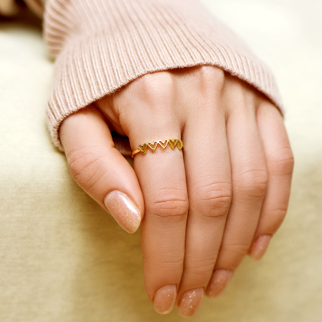 GIRLS FRIENDSHIP HEARTS RING