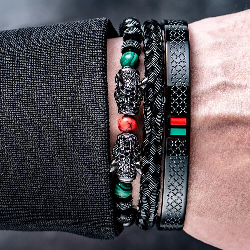 Double Leopard Stripes Bracelets