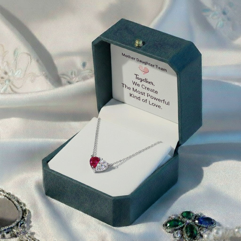 Custom Tiny Heart Birthstone Necklace