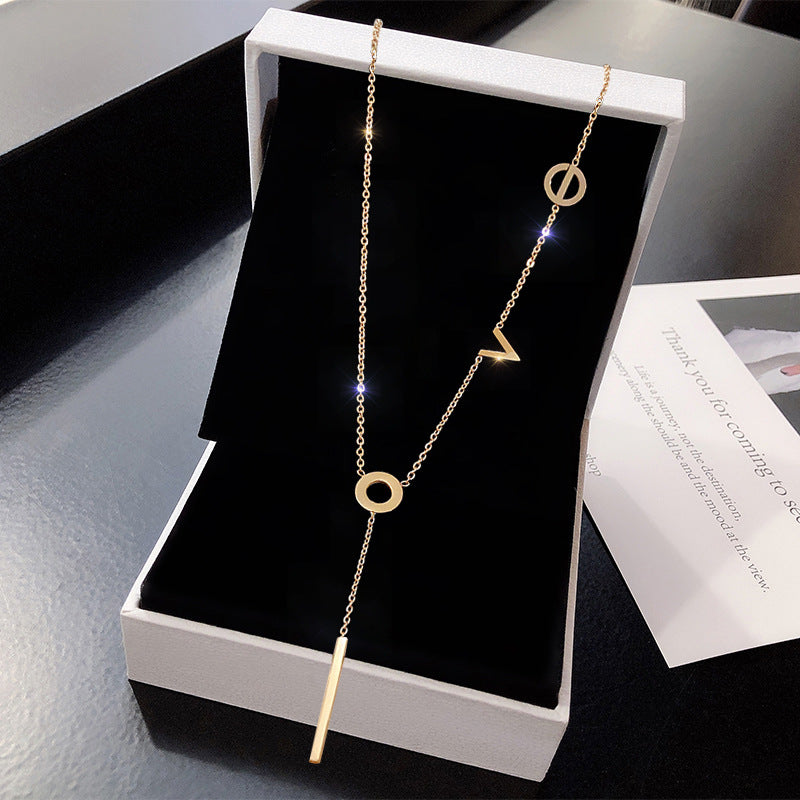 L-O-V-E Long Chain Necklace
