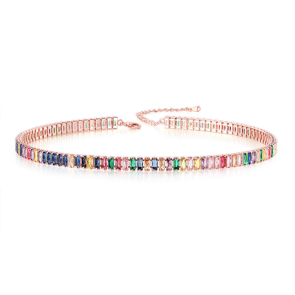 🌈Colorful Zircon Tennis Choker