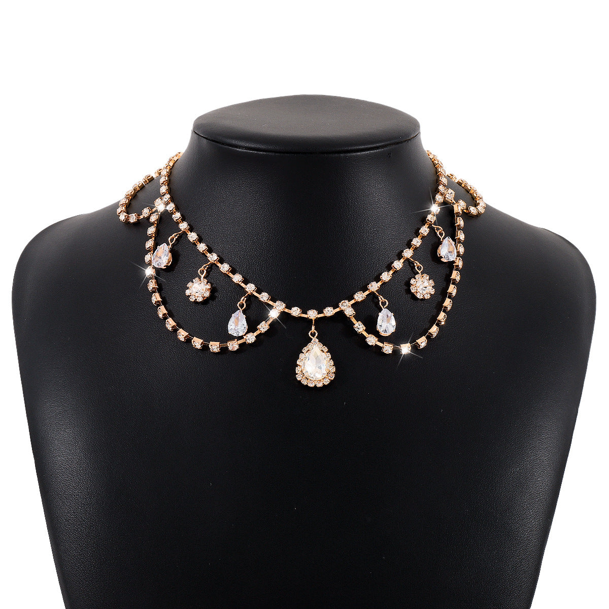 French Water Drop Petal Necklace