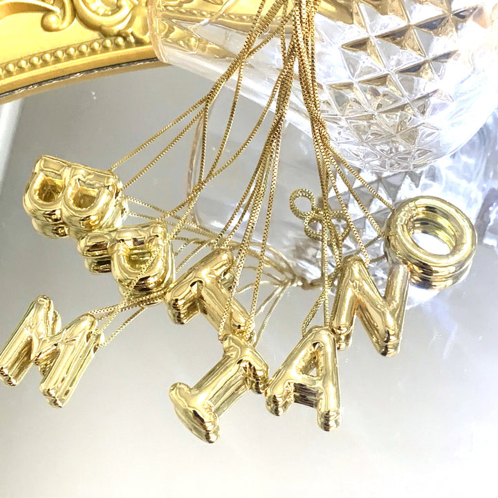 Balloon Alphabet Pendant '18k Gold Plated'