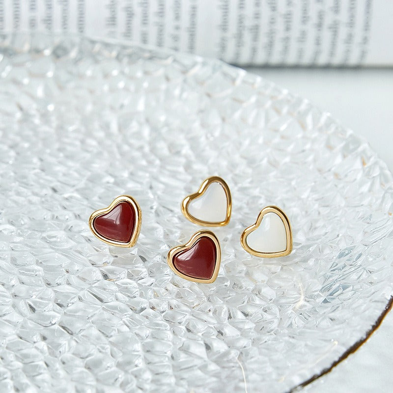 Carnelian Stone Heart Necklace