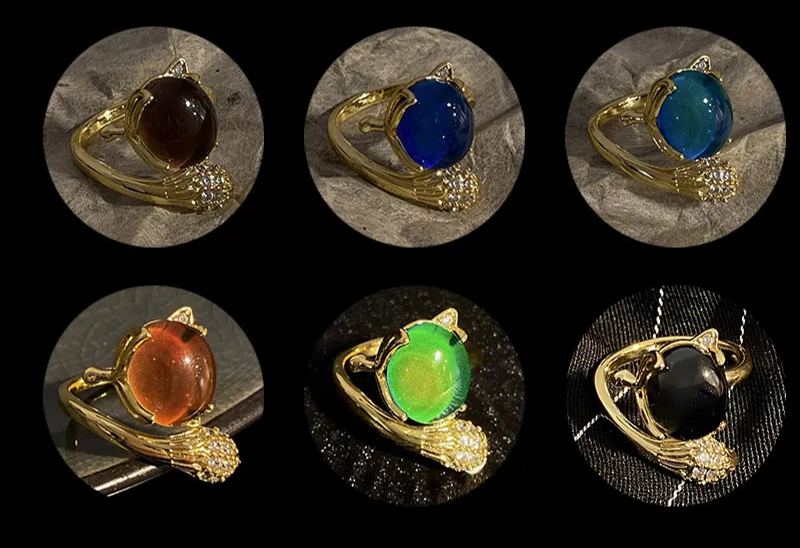 Temperature Sensitive Color Changing Fox Ring