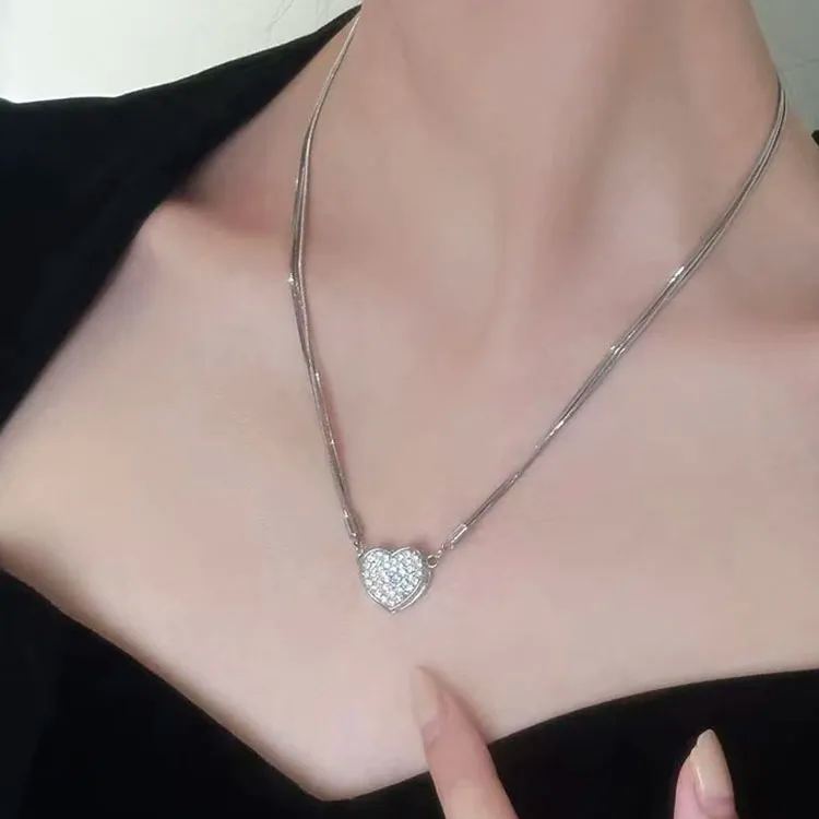 💖Zircon Magnetic Heart Necklace