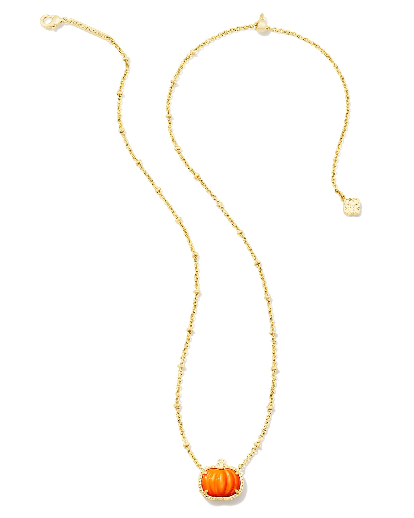 Pumpkin Gold Short Pendant Necklace