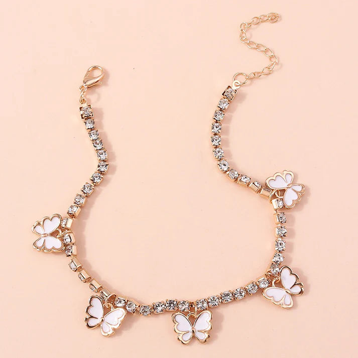 🦋Butterfly Anklets Rhinestone Tennis Chain
