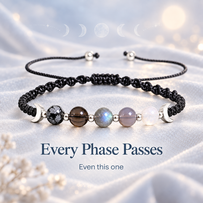 This Too Shall Pass Moon Phases Crystal Bracelet