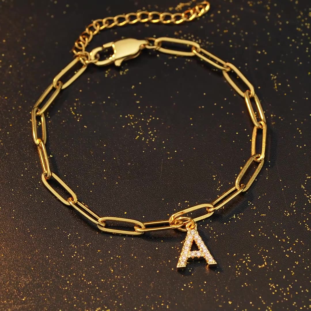 🌺Mother's Day Pre-sale🎁Minimalist Personalized Diamond Letter Bracelet