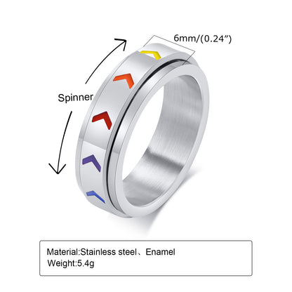 Spinner Rainbow Pride Ring