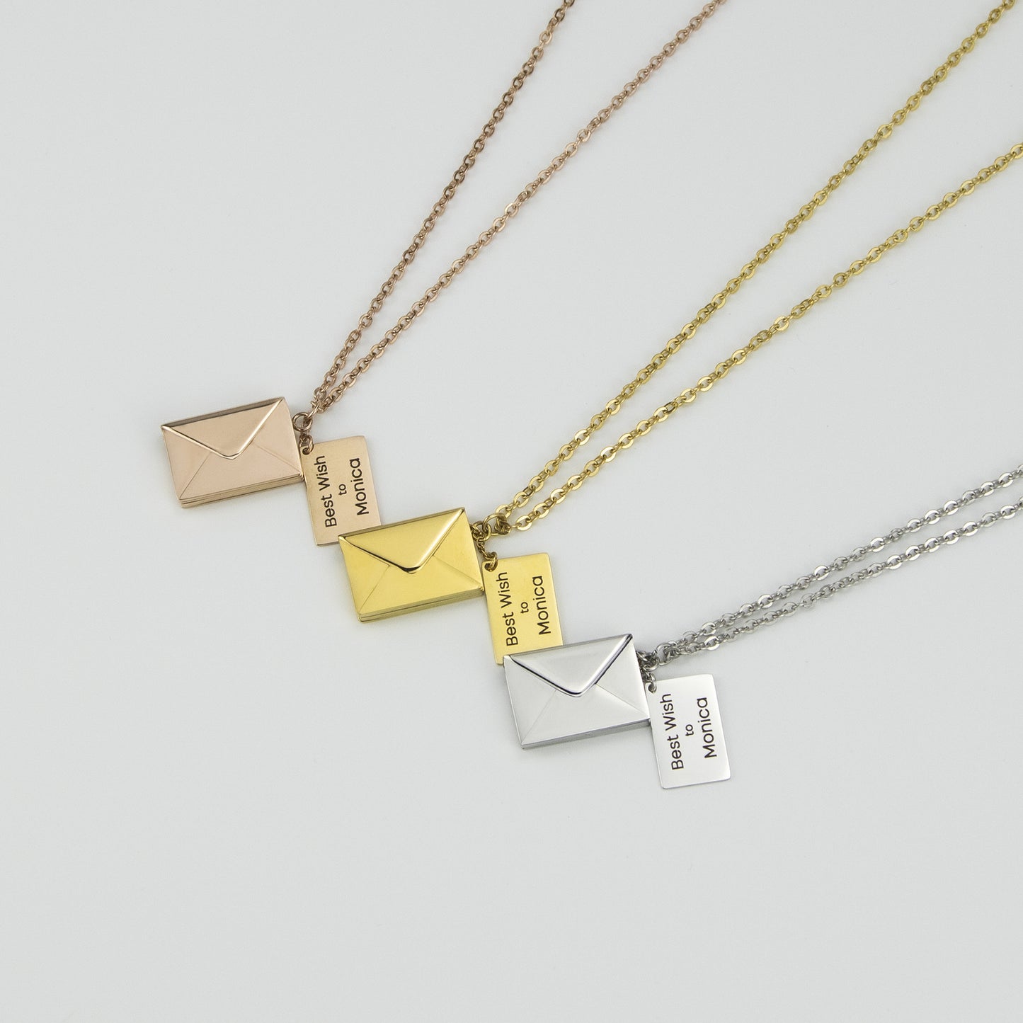Tiny Wishful Envelope Necklace