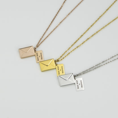 Tiny Wishful Envelope Necklace