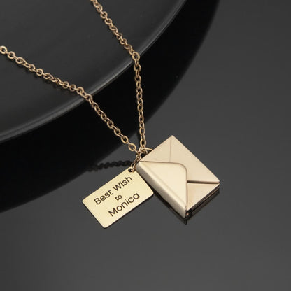 Tiny Wishful Envelope Necklace