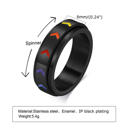 Spinner Rainbow Pride Ring