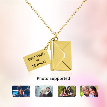 Tiny Wishful Envelope Necklace