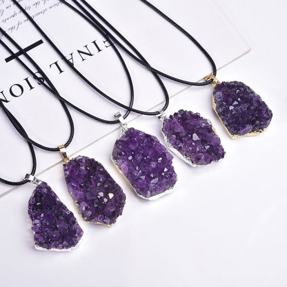 Natural Amethyst Druse Pendant