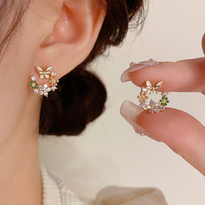 🌸Butterfly Wreath Zircon Earrings