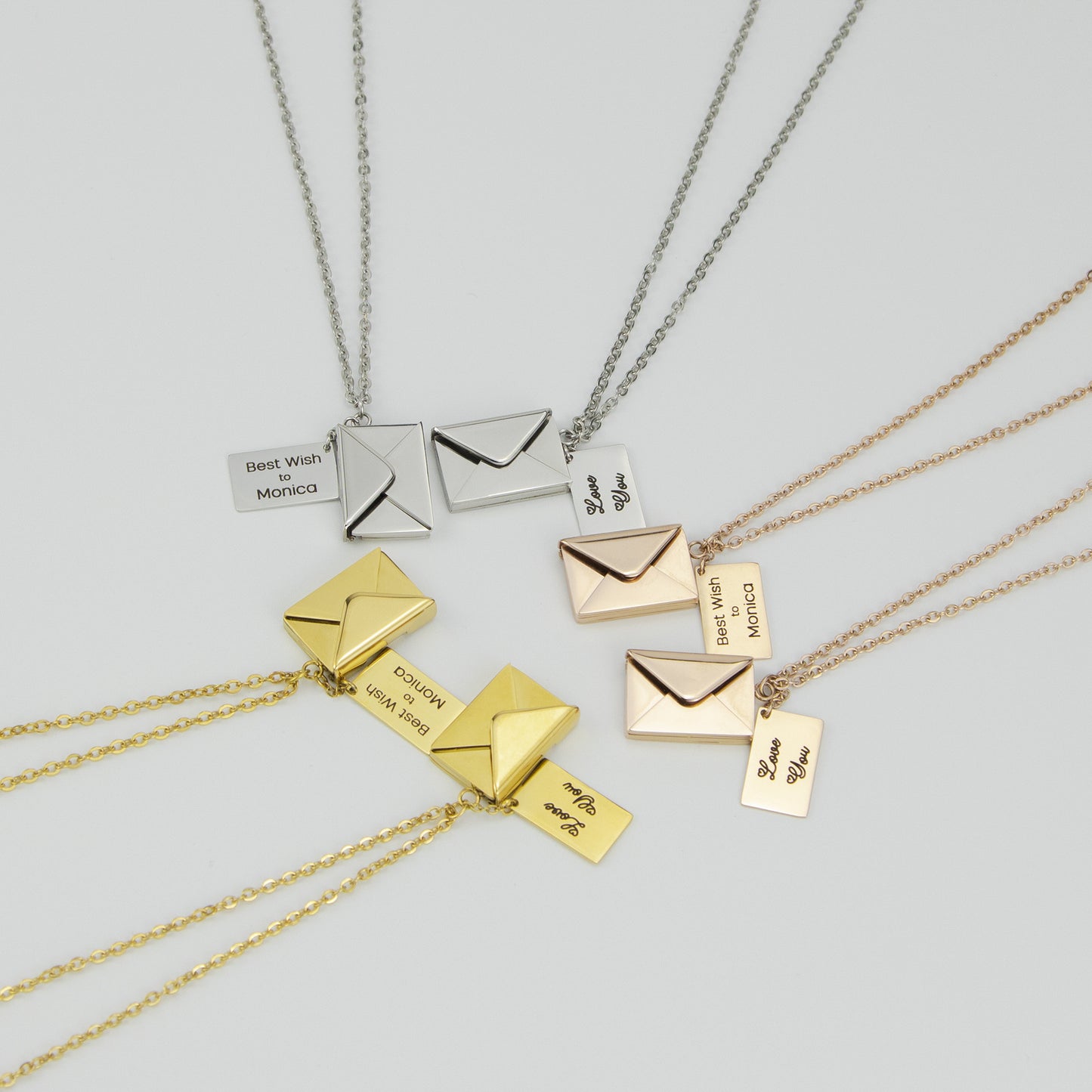 Tiny Wishful Envelope Necklace