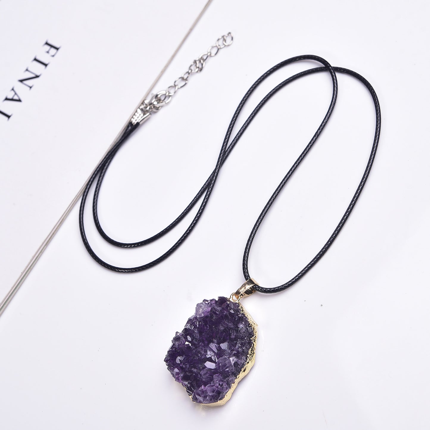 Natural Amethyst Druse Pendant
