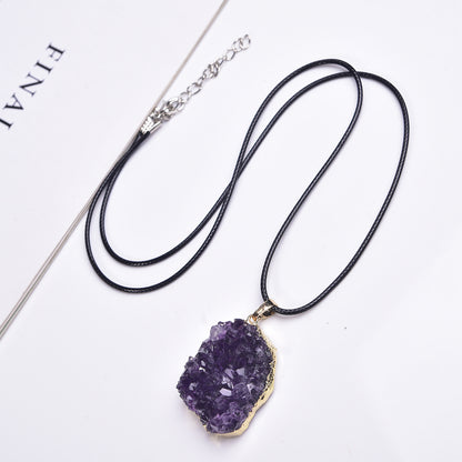 Natural Amethyst Druse Pendant