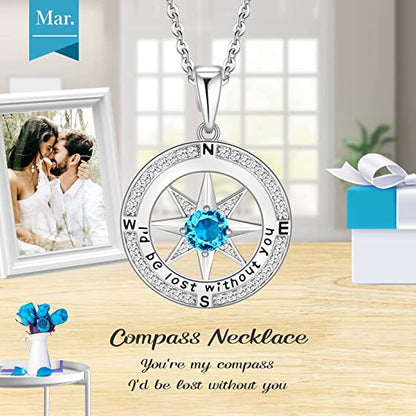 Compass of My Heart-Sterling Silver Necklace