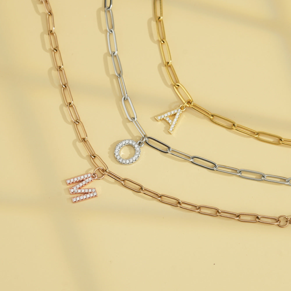 🌺Mother's Day Pre-sale🎁Minimalist Personalized Diamond Letter Bracelet