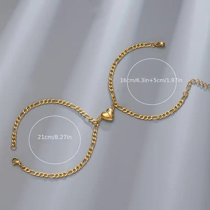 Luminous Heart Link Bracelet