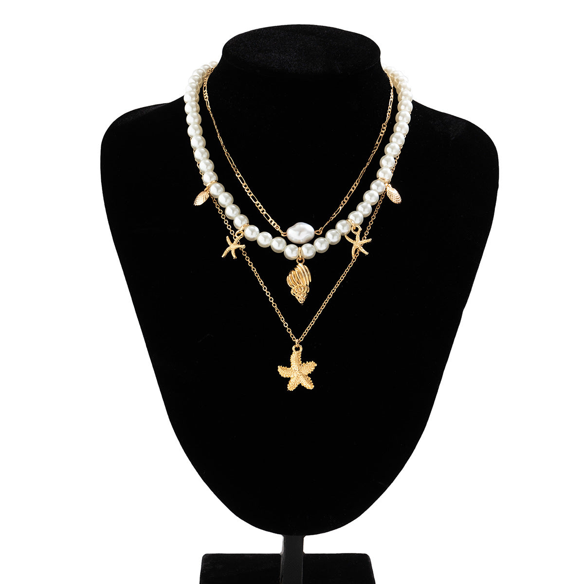 Vintage Pearl Starfish Necklace