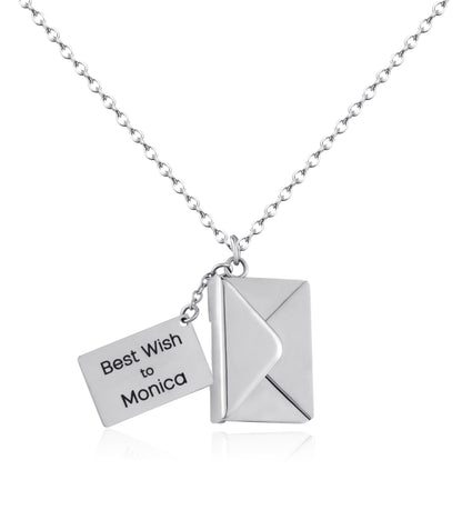 Tiny Wishful Envelope Necklace