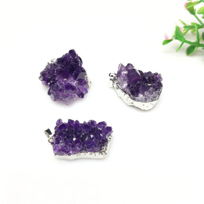 Natural Amethyst Druse Pendant