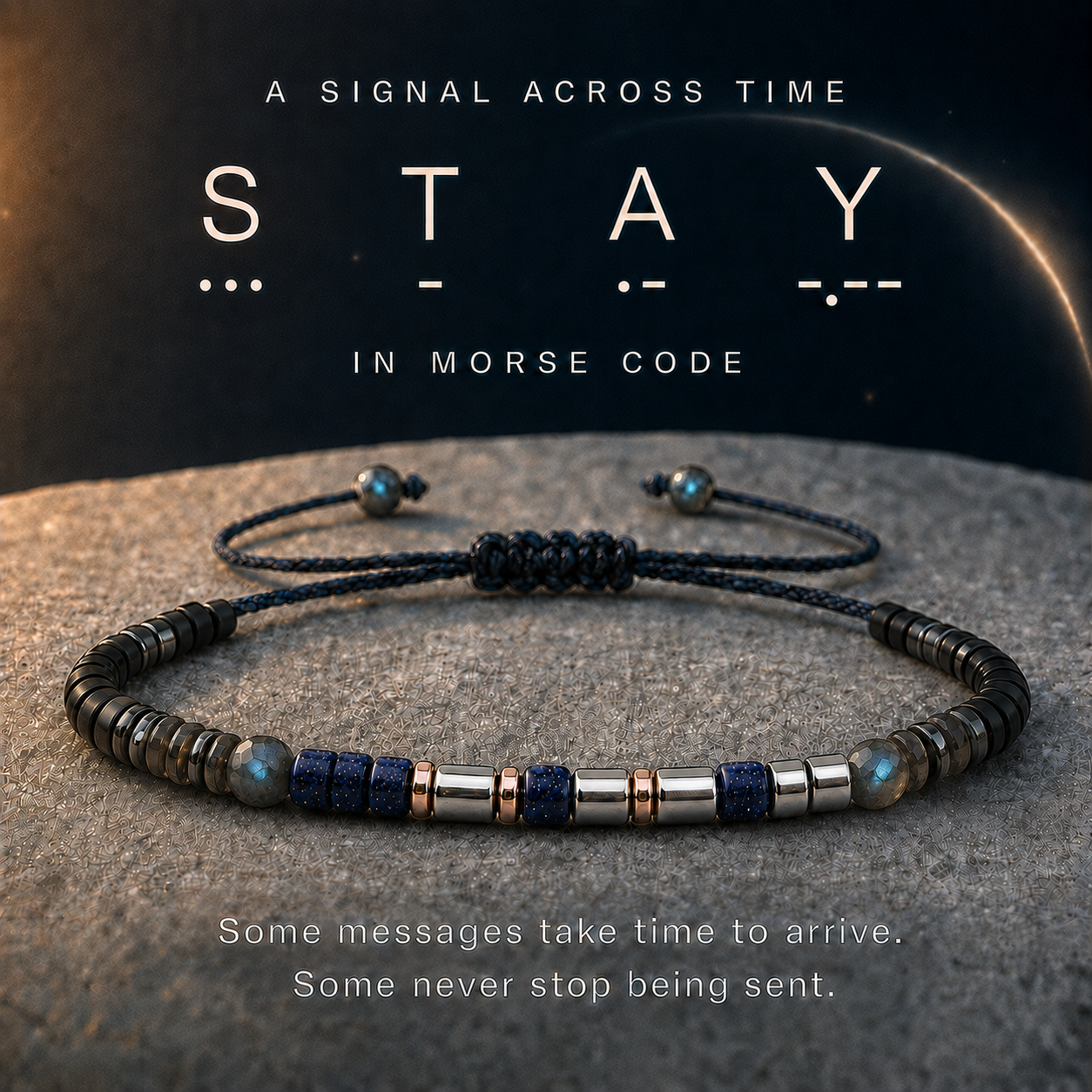 STAY | Gravity Signal Morse Code Bracelet