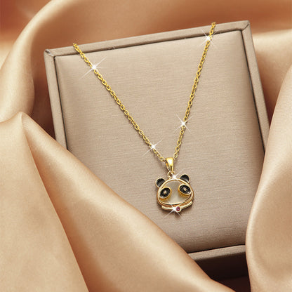 BLACK FRIDAY SALE 60% OFF❄Cat's Eye Red Panda Pendant Necklace