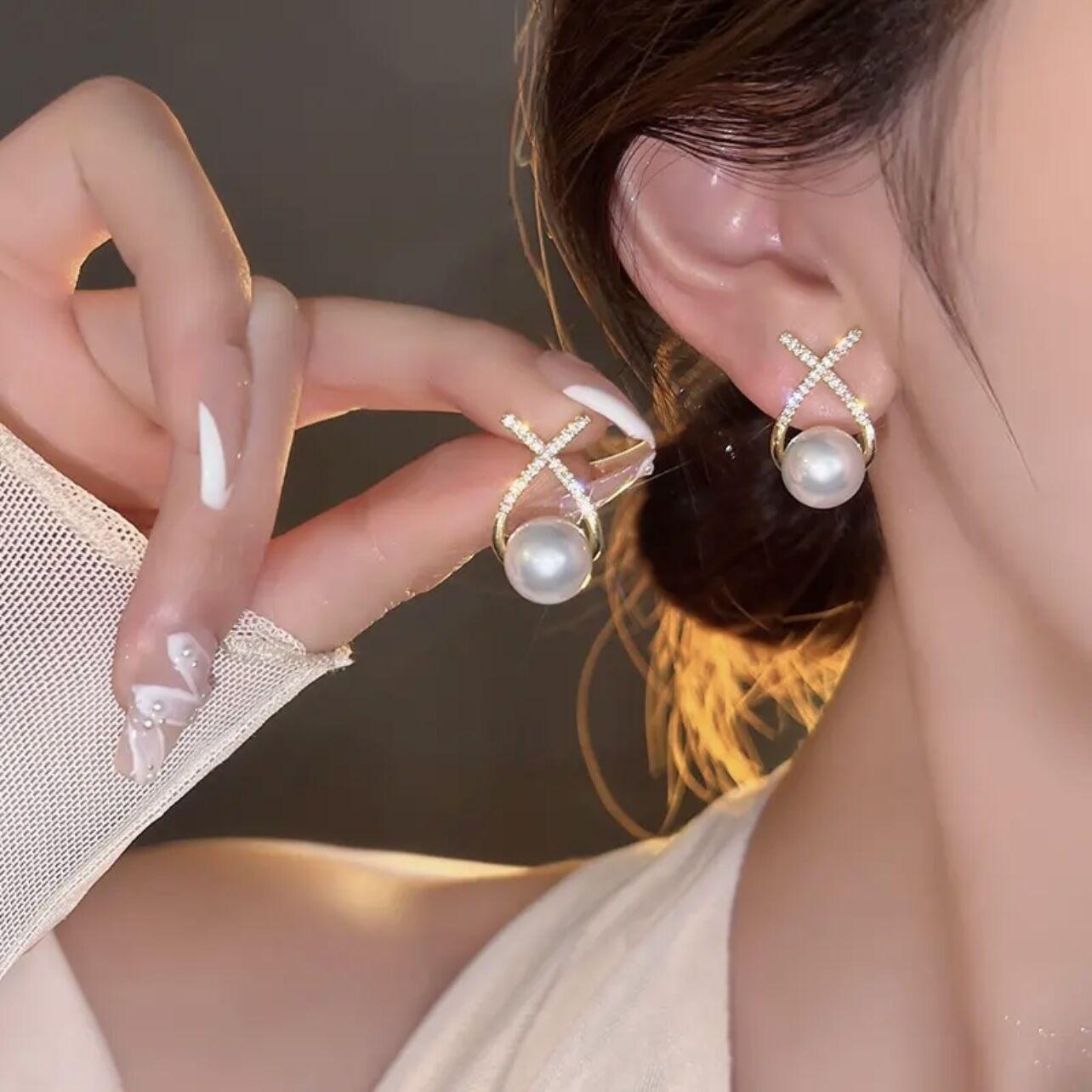 CROSS Pearl STUD EARRINGS