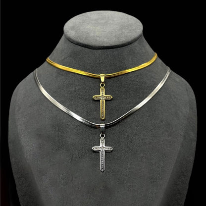 14k Gold Plated CZ CROSS PENDANT