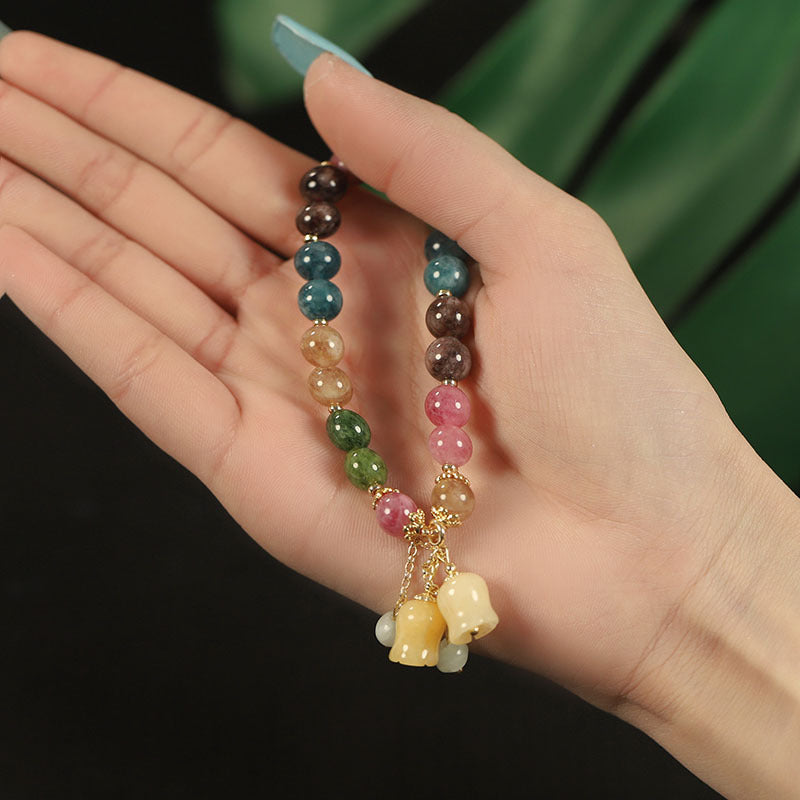 Natural colored tourmaline bracelet