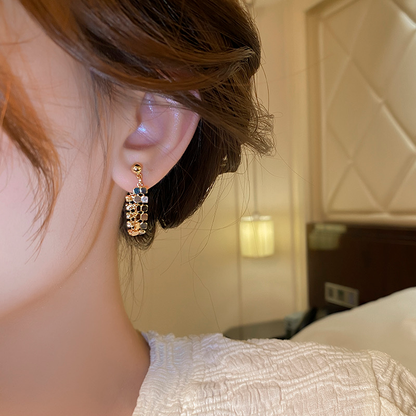 Chain Huggie Hoop Earrings