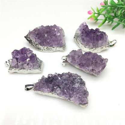 Natural Amethyst Druse Pendant